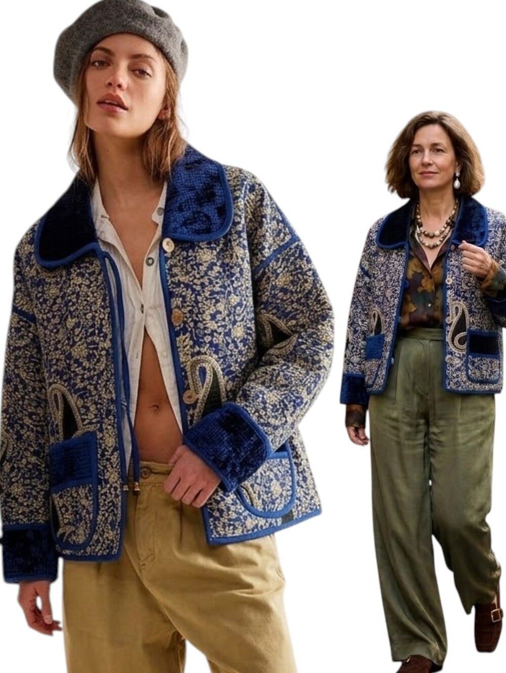 Lucky Me Mandala Reversible Moto Jacket Bomber M